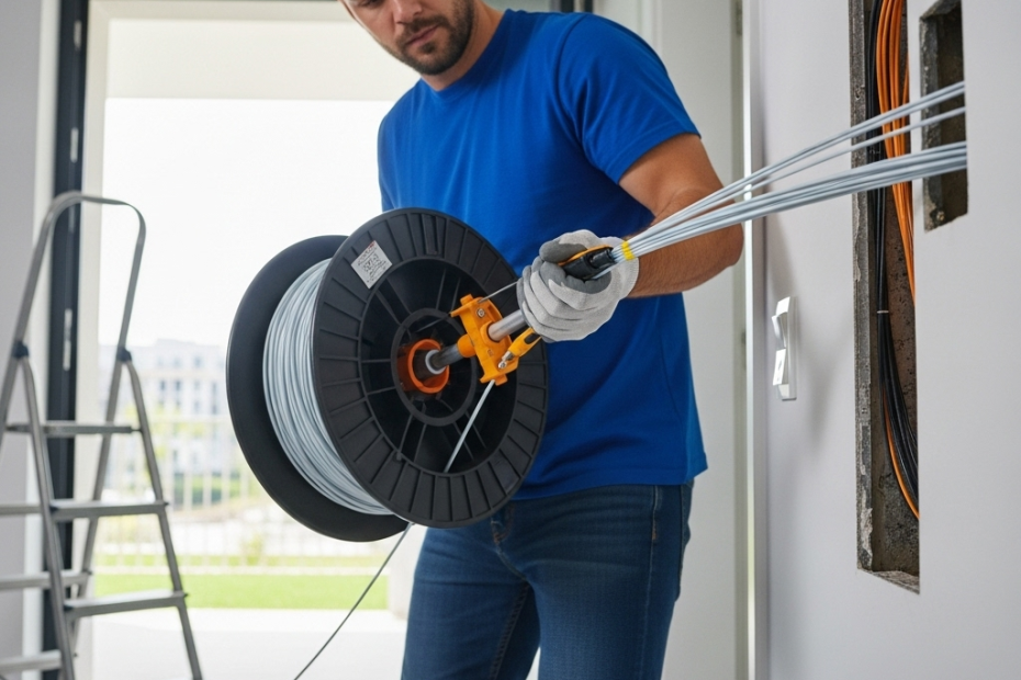 Eve Fiber Kablo Çektirme Daireye Fiber Kablo Çekmek 8 Daireye Fiber Kablo Çekmek